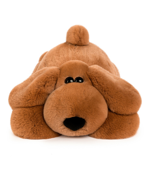 Меховые игрушки, игрушки из меха, игрушки из натурального меха, Собачка-подушка «Батист»